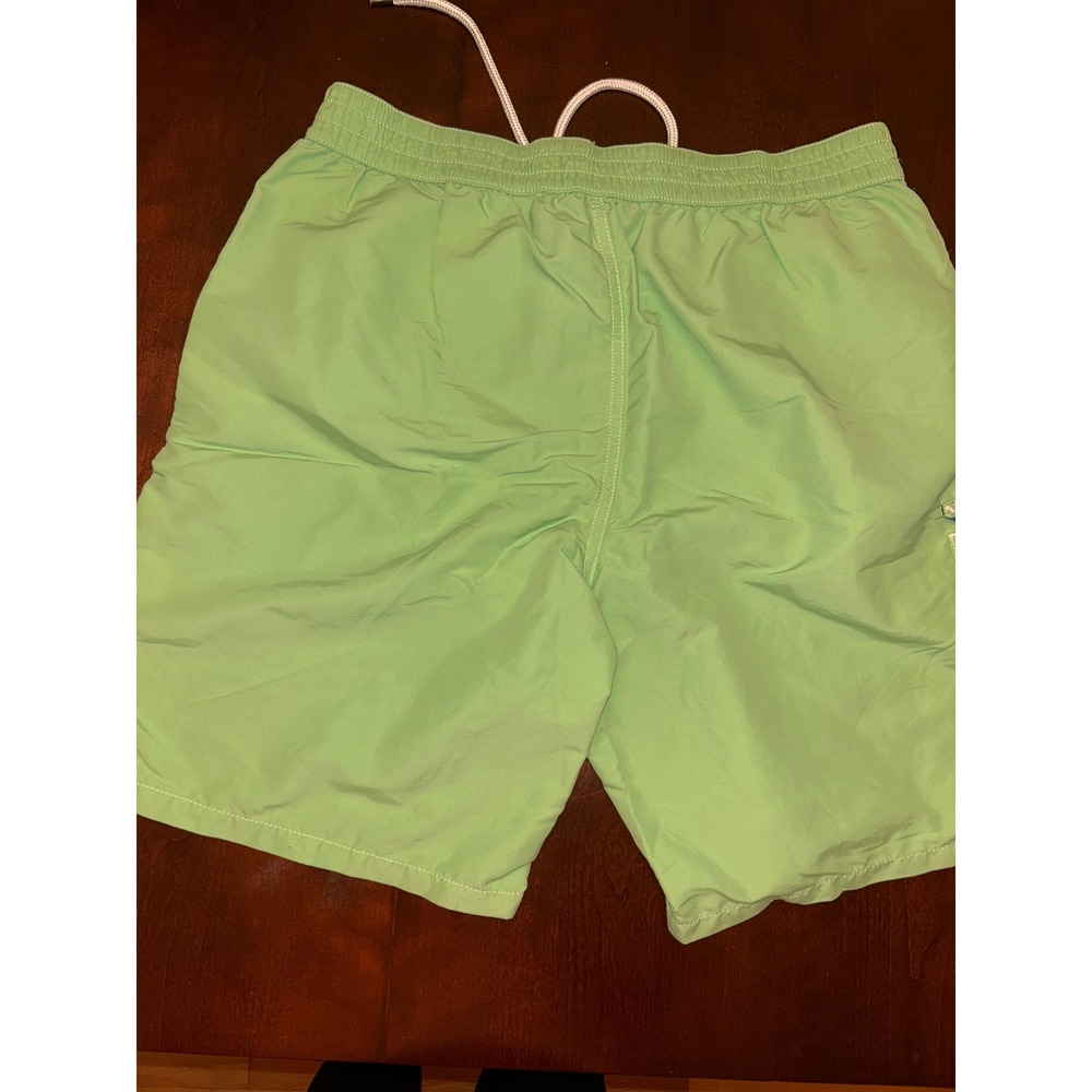 Polo Ralph Lauren Mens Lime Green Cargo Swim‎ Trunks Shorts Mesh Lined Small